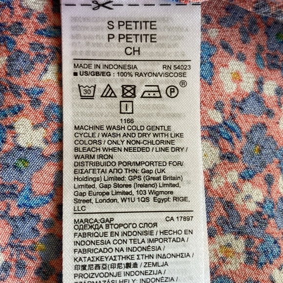 Gap Pink Floral Tie-Sleeve Wrap Dress - Picture 8 of 8